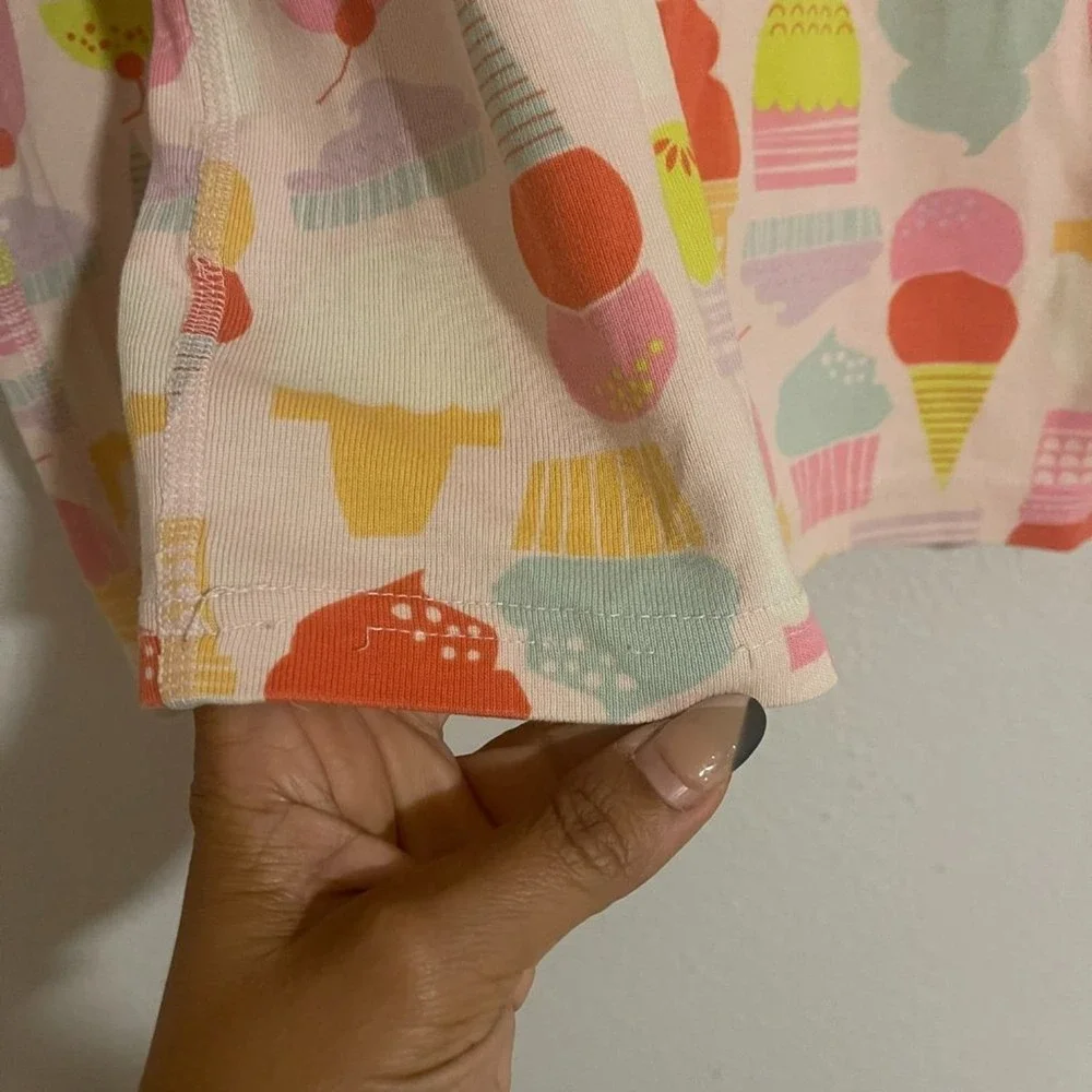 Hanna Andersson Kids Girls Pink/Multicolor Cupcake Kimono Pajama Set Size 10 - Picture 13 of 14